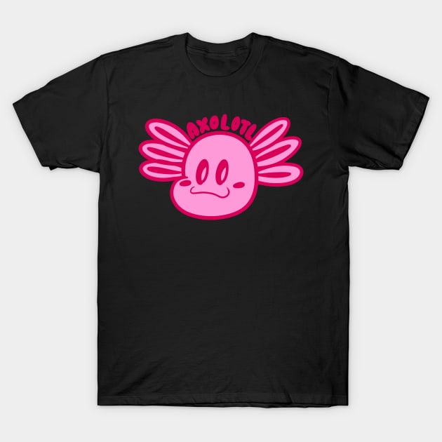 axolotl face T-Shirt by absolemstudio